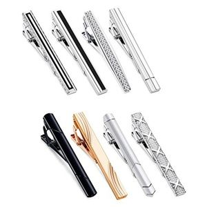 New Men Classic 8 Pcs Tie Clips Set With Box